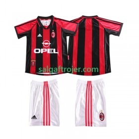 AC Milan 1999 Fodboldtrøjer Børn Retro Hjemmebanesæt 1998 Kort ærmer